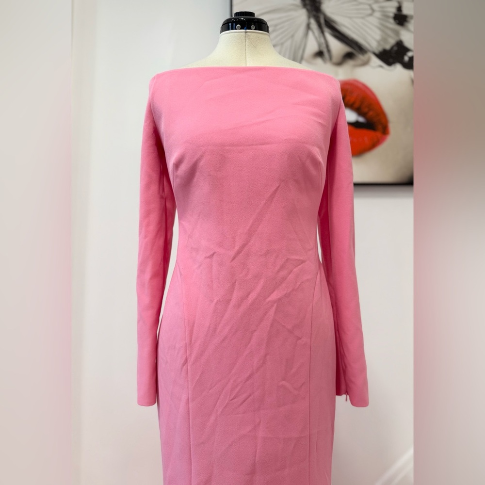 Safiyaa Rory Off-the-Shoulder Gown Pink Long Sleeve Maxi Dress - Picture 6 of 14
